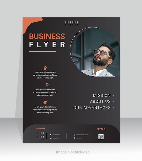 Vector business flyer cover page