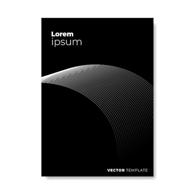 Business flyer cover templates in elegant design with black color