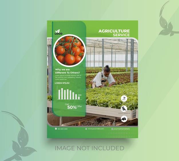 Business flyer and creative agriculture design template