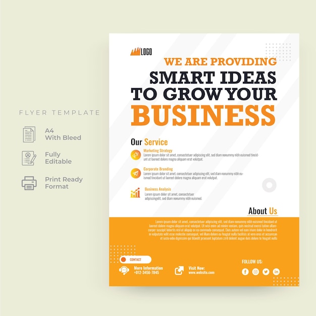 Vector business flyer creative designminimal flyer design