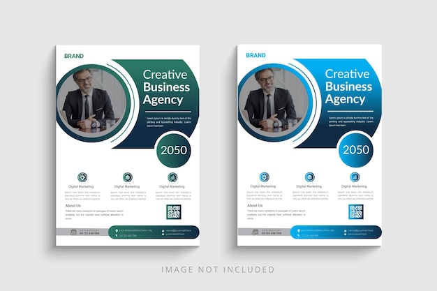 Business flyer design and brochure cover page template