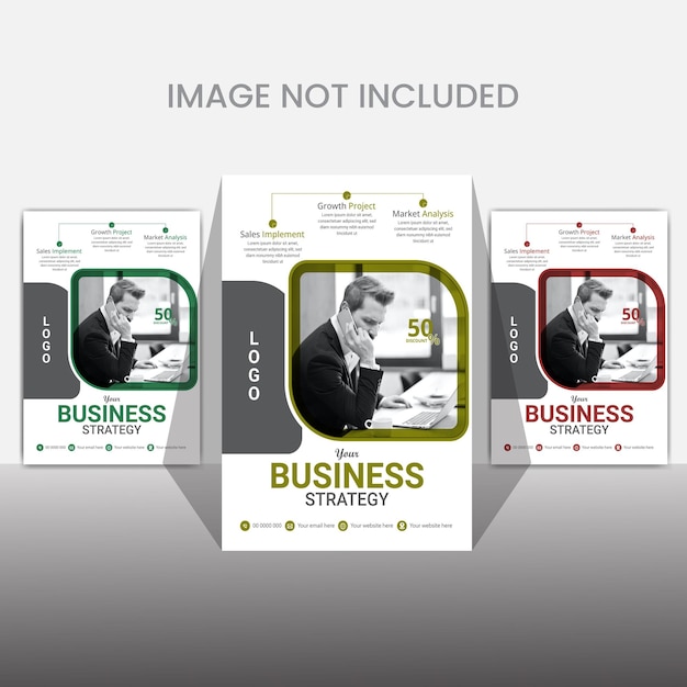 Business flyer design in different colour variation