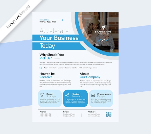 Vector business flyer design template corporate flyer design