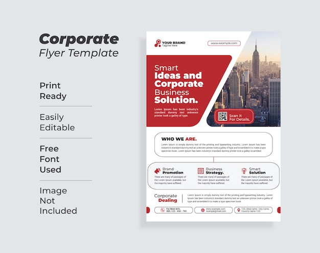 Vector business flyer design template for multiple use