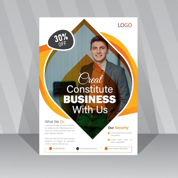 Vector business flyer design template