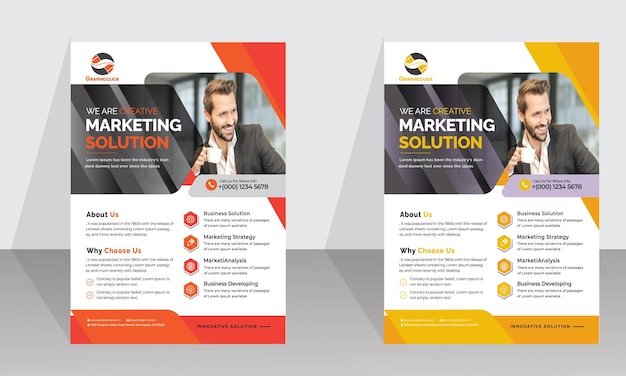 Vector business flyer design template