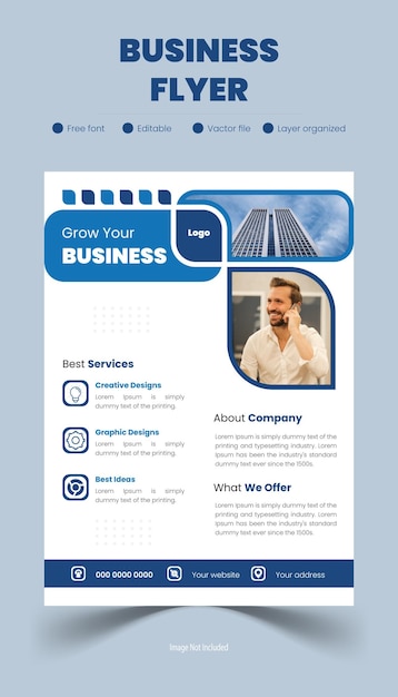 Vector business flyer design template