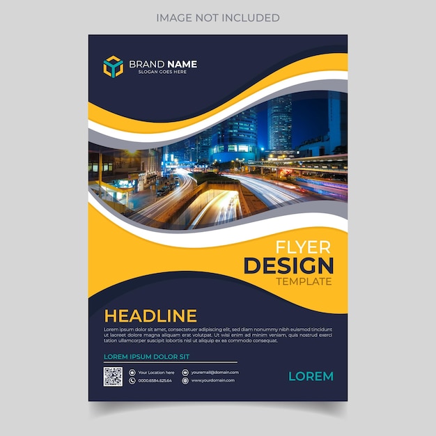 Vector business flyer design template