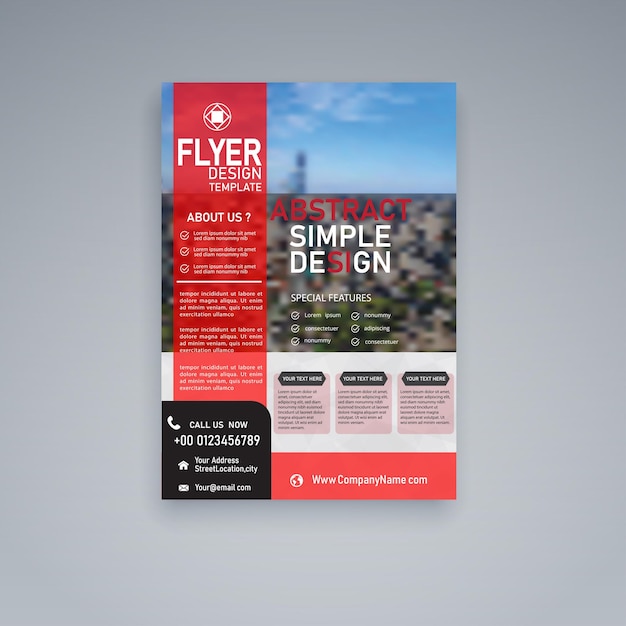 Vector business flyer design template