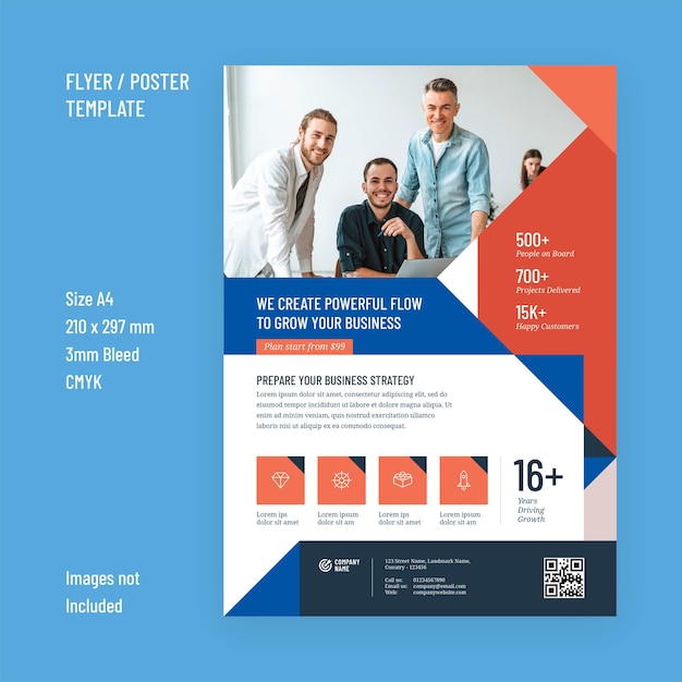 Vector business flyer design template