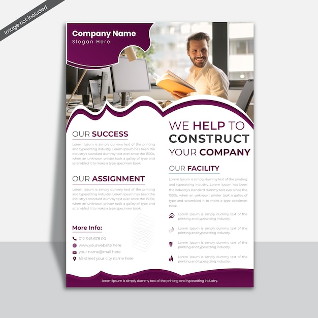 Vector business flyer design template