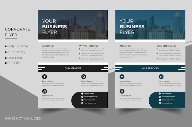 Vector business flyer design template