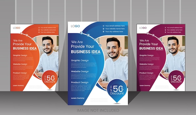 Vector business flyer design template