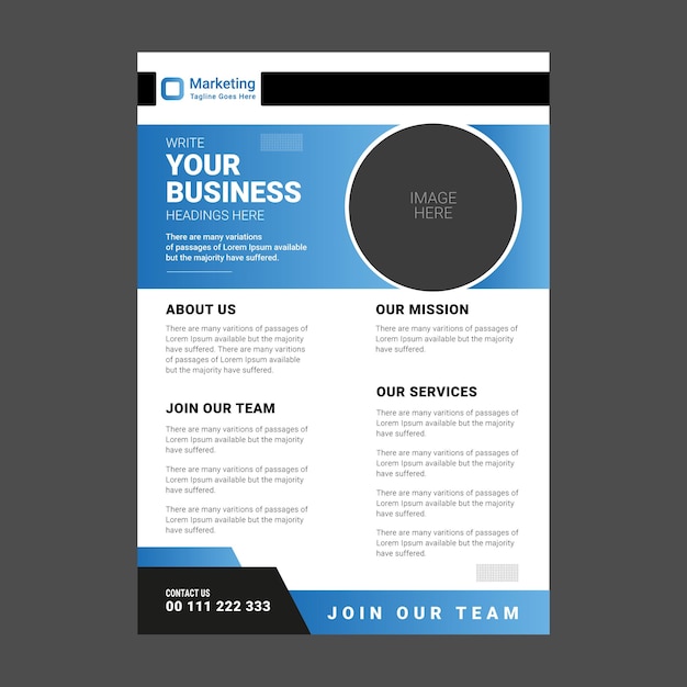 Vector business flyer design template