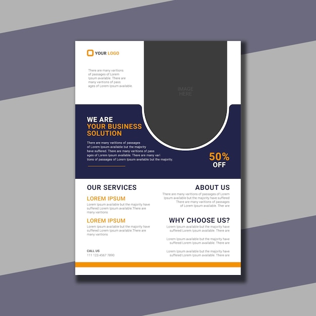 Business flyer design template