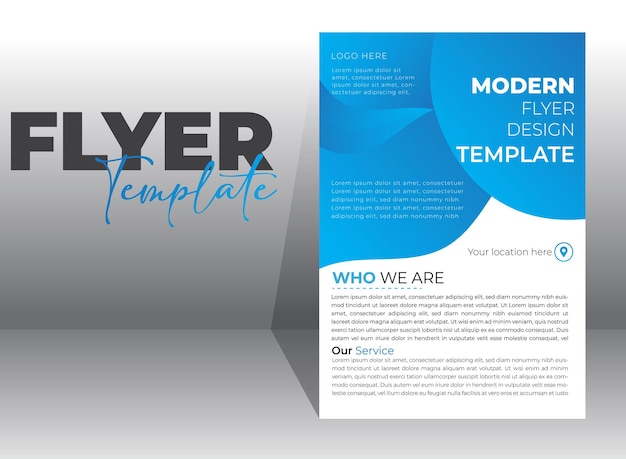 Vector business flyer design template