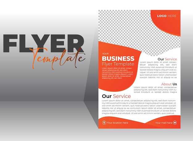 Vector business flyer design template
