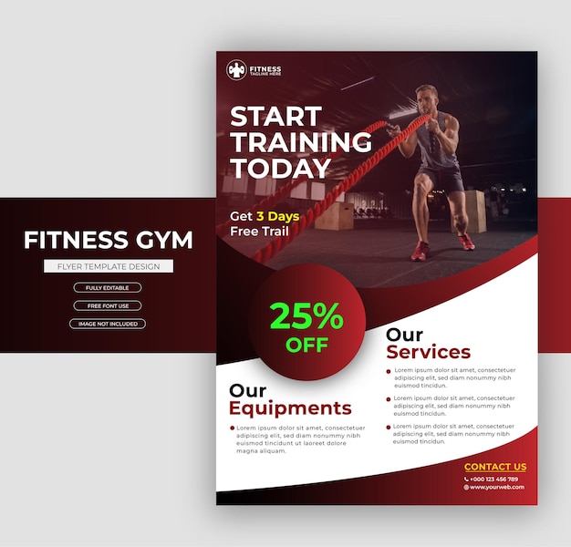 Business flyer design templates for Gym