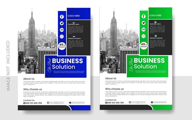 Vector business flyer design and templet