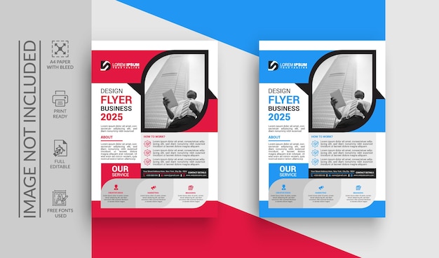 Vector business flyer layout template in a4 size