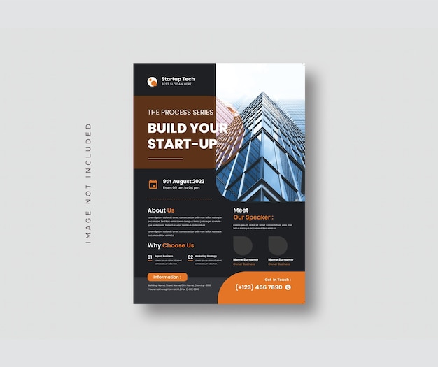 Business flyer layout template For business brochures posters annual reports