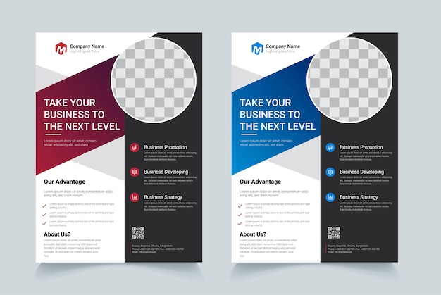 Business flyer layout template in Modern Brochure template cover design annual report poster with