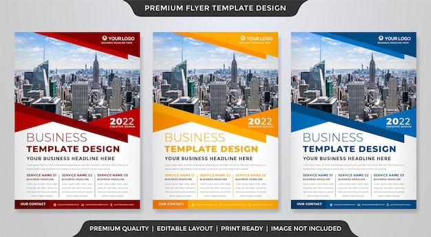 business flyer layout template use for company poster and corporate ad