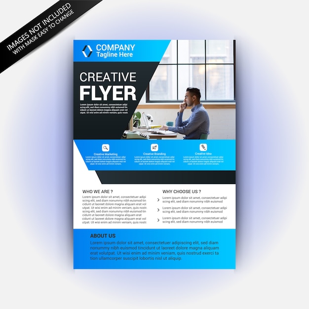 Vector business flyer mockup