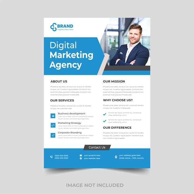 business flyer modern digital marketing flyer template