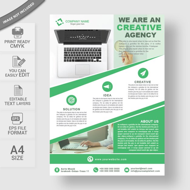 Business flyer ontwerp a4 sjabloon