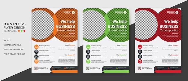 Vector business flyer print template design