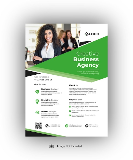 Vector business flyer template a4