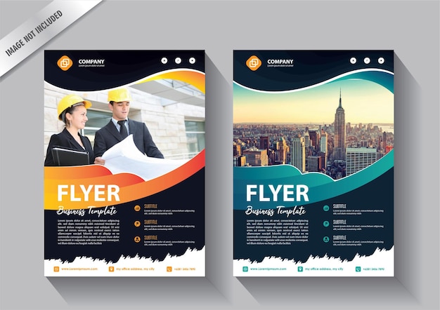 Business flyer template for annual report corporate