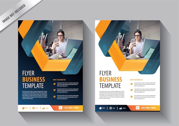 business flyer template for annual report corporate