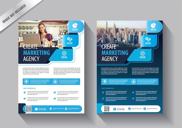 Vector business flyer template for annual report corporate