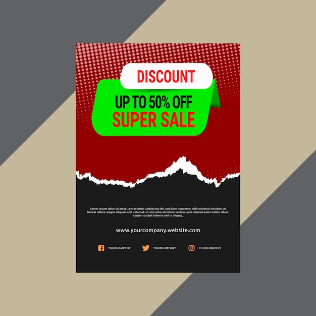 Vector business flyer template for big sale