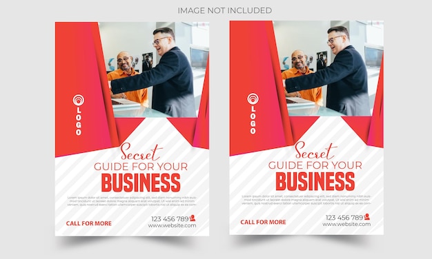 Vector business flyer template brochure for layout annual report