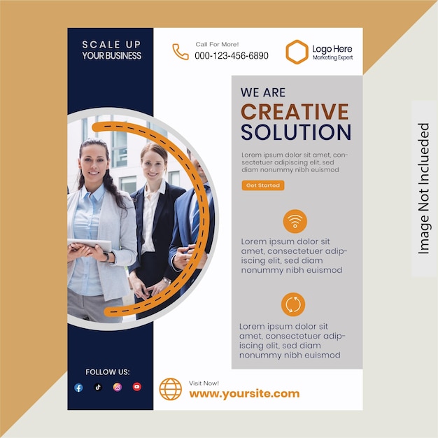 Vector business flyer template can be use marketing purpose