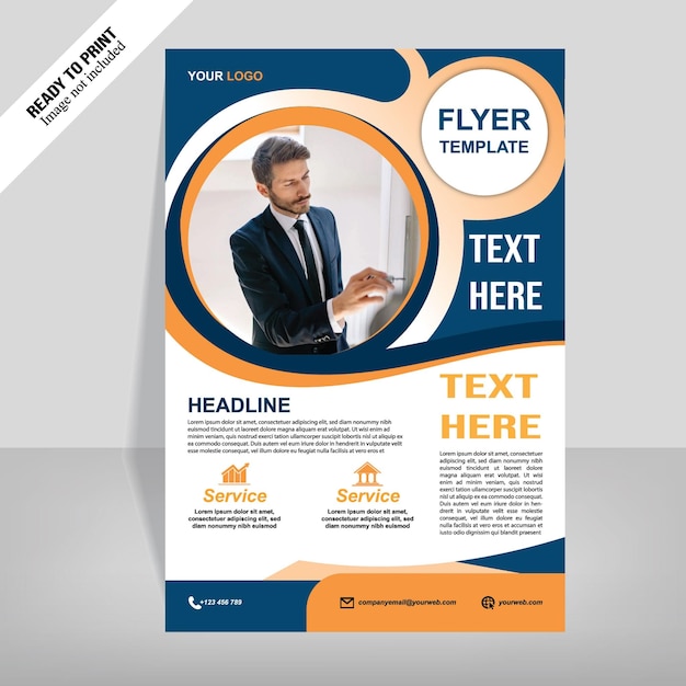 Business flyer template design download