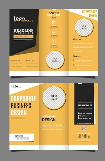 Vector business flyer template design