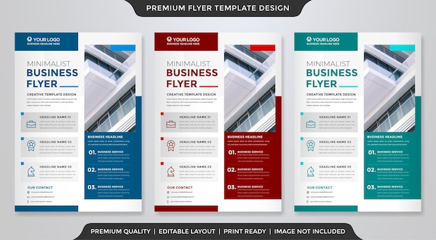 business flyer template editable vector design