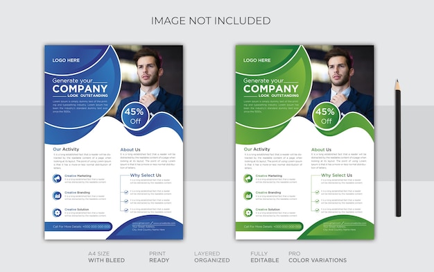 Business flyer template Modern digital marketing agency flyer template