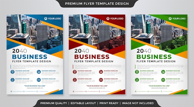 Business flyer template premium template