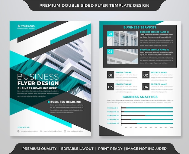 Business flyer template use for corporate brochure