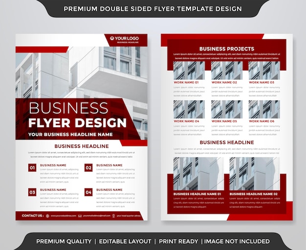 business flyer template use for corporate brochure