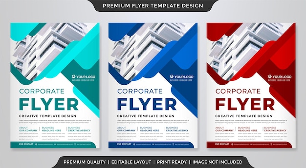 business flyer template with abstract background style use for business cover and company ads
