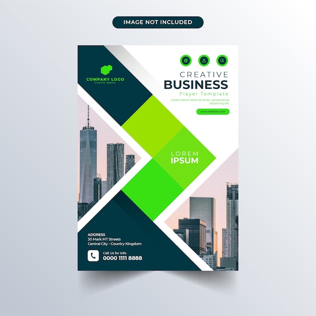 Vector business flyer template with abstract design