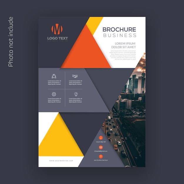 Vector business flyer template with abstract design