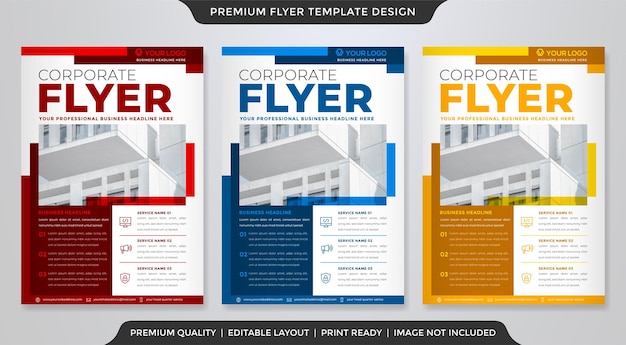 Business flyer template with abstract and modern style use for company poster and cover