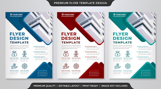 business flyer template with minimalist layout and modern style use for promotion kit and product